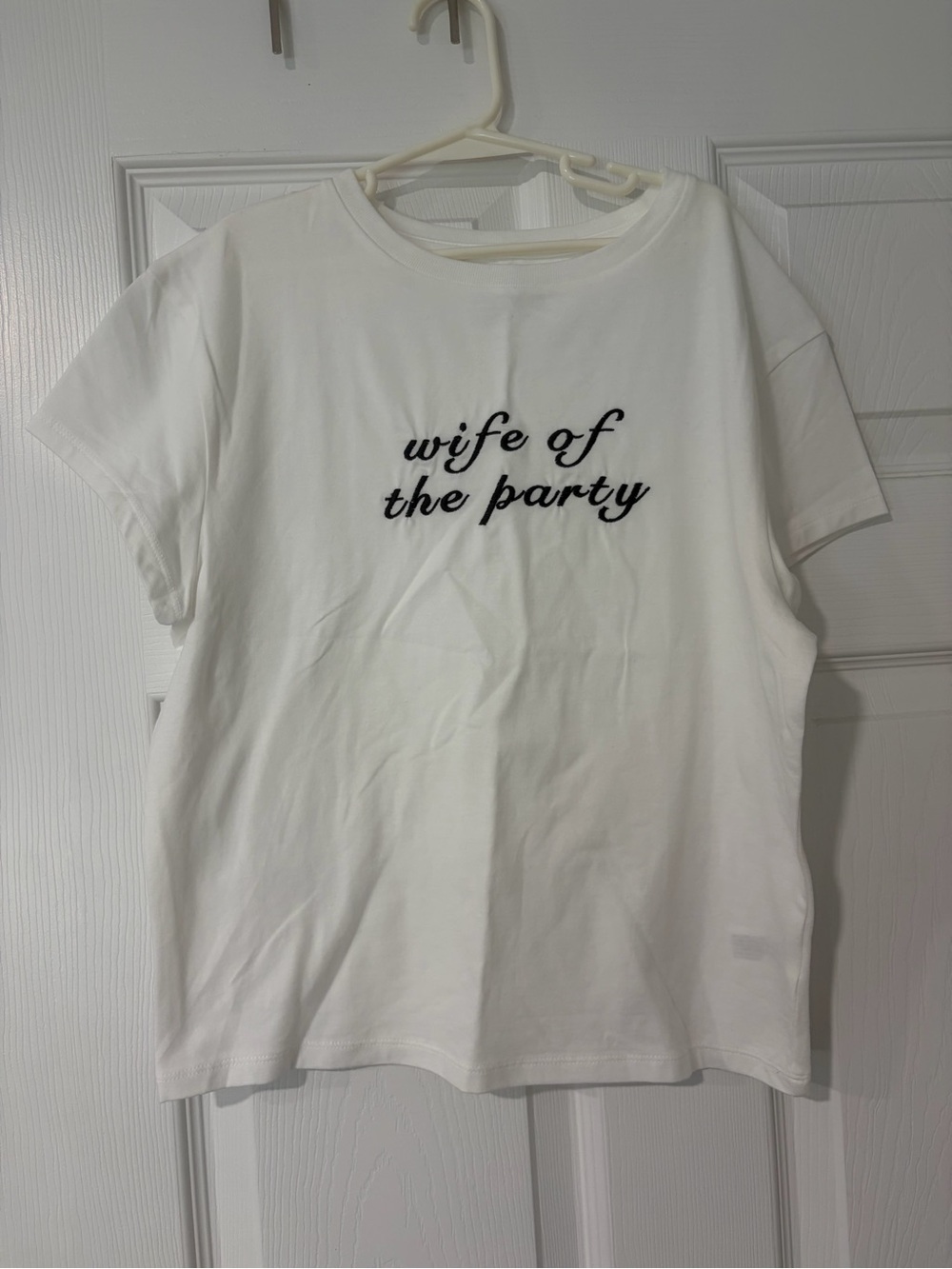 wild fable White Tee with Black Script - Wife of the Party